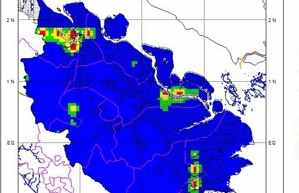 Riau Diguyur Hujan Lebat, Hotspot Nihil Pagi Ini